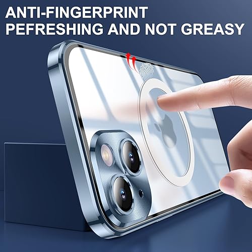 Miniatura 5 de Jonwelsy Funda para iPhone 14 Plus, compatible con Magsafe de 360 grados, carcasa de protección de cuerpo completo de atracción magnética,