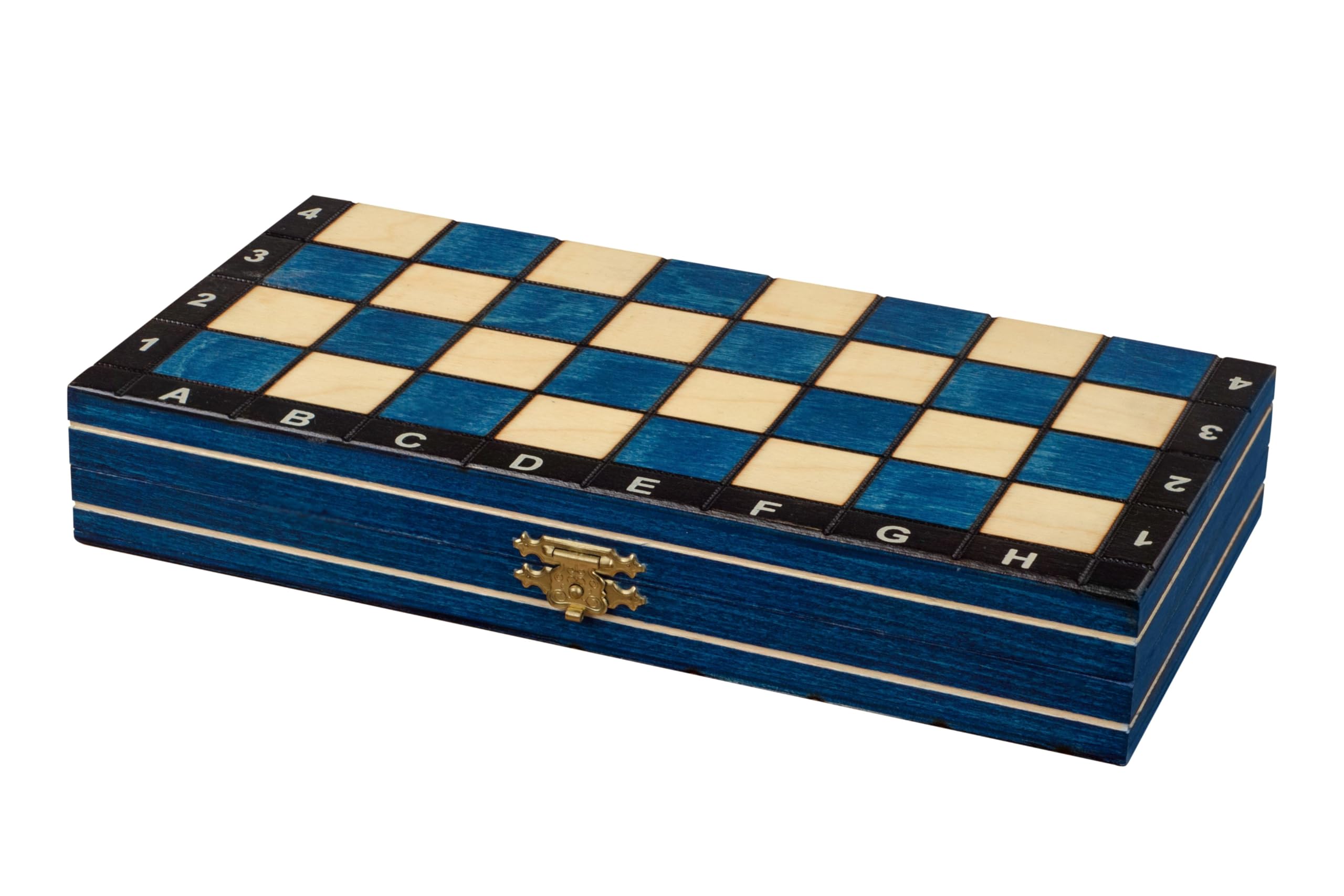 Magnetisches Reiseschach Blau, 27 cm