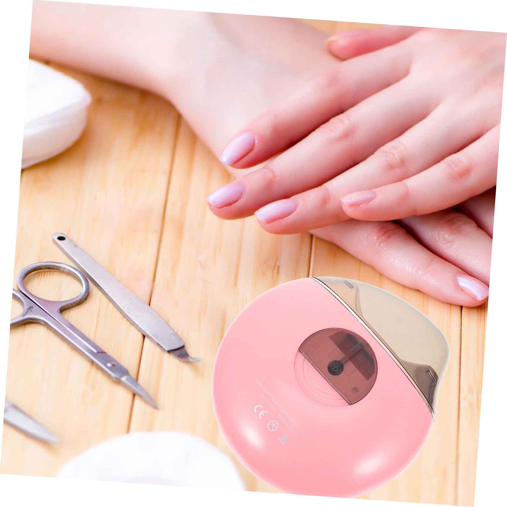 VICASKY 1 Set Juego de Corte de Uñas Herramienta de Pedicura con Cepillo y Reemplazos Seguro para Niños y Adultos con Carga USB