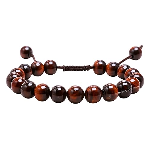 Vista 483 de Amazing Gemstone Yaxaite Bracelet for Women Men's Gifts - Protection Healing Crystal Bracelet - 8mm Gemstone Beaded Adjustable Bracelet Pulseras