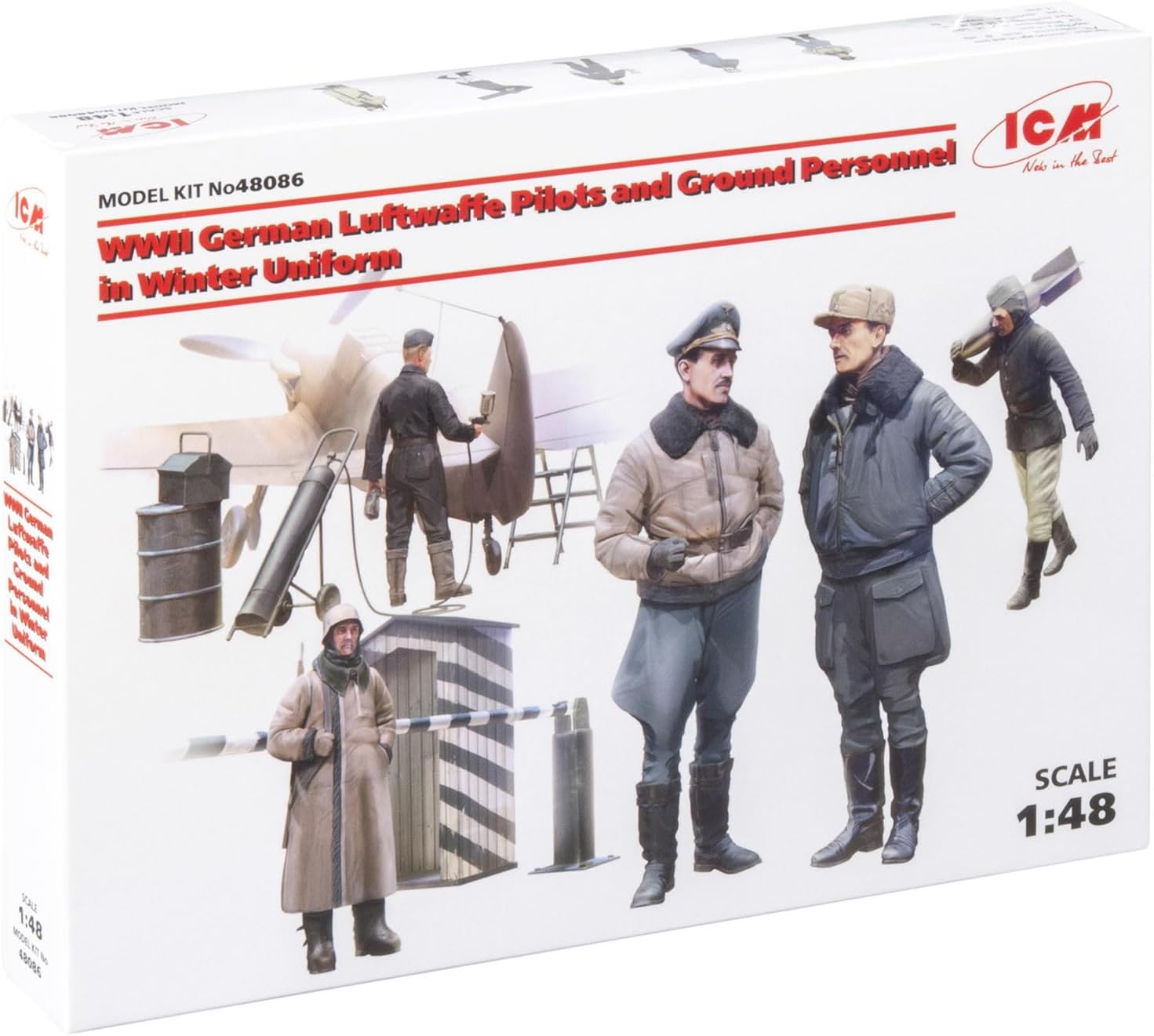 ICM Models Luftwaffe Pilots and Ground Personnel in Winter Uniform Building Kit