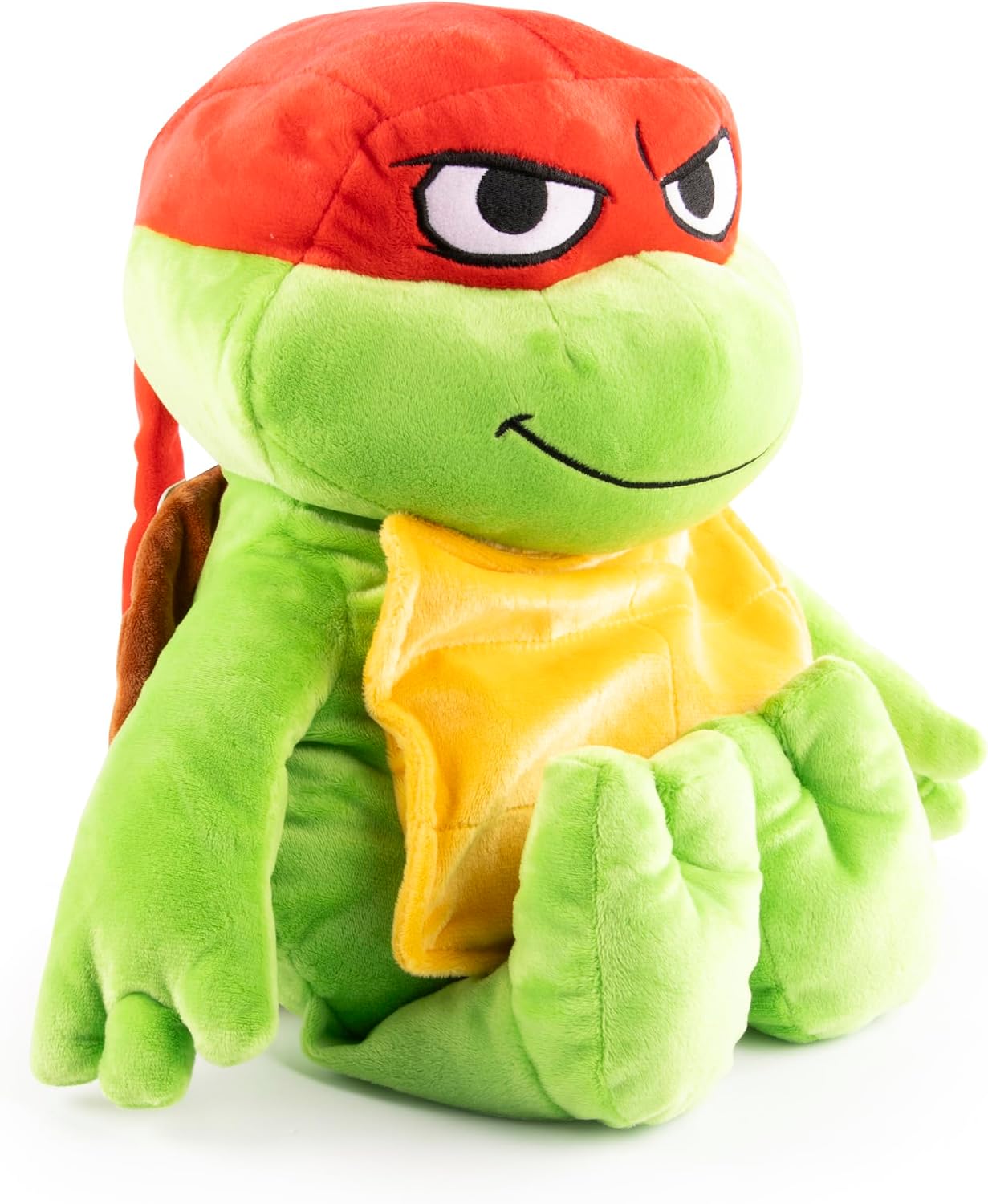 Jay Franco Weighted Nickelodeon Teenage Mutant Ninja Turtles Raphael Plush Pillow Buddy - Super Soft Turtle Tots Character Pillow - Polyester Microfiber, 17 Inches, 2.5lbs