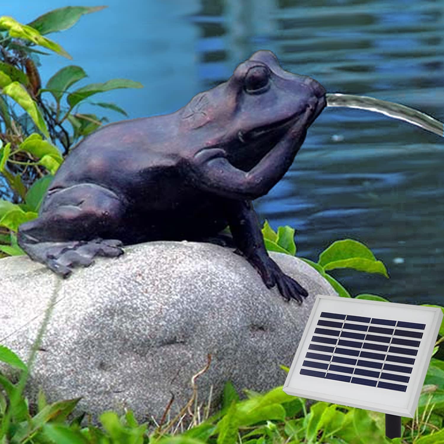 SOLAR WATER FEATURE GARDEN FOUNTAIN for TERRACE POND Garden Decoration
