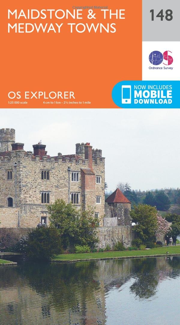 Maidstone & the Medway Towns Map | Kent Downs | Ordnance Survey | OS Explorer Map 148 | England | Walks | Hiking | Maps | Adventure Map – Folded Map, 16 Sept. 2015