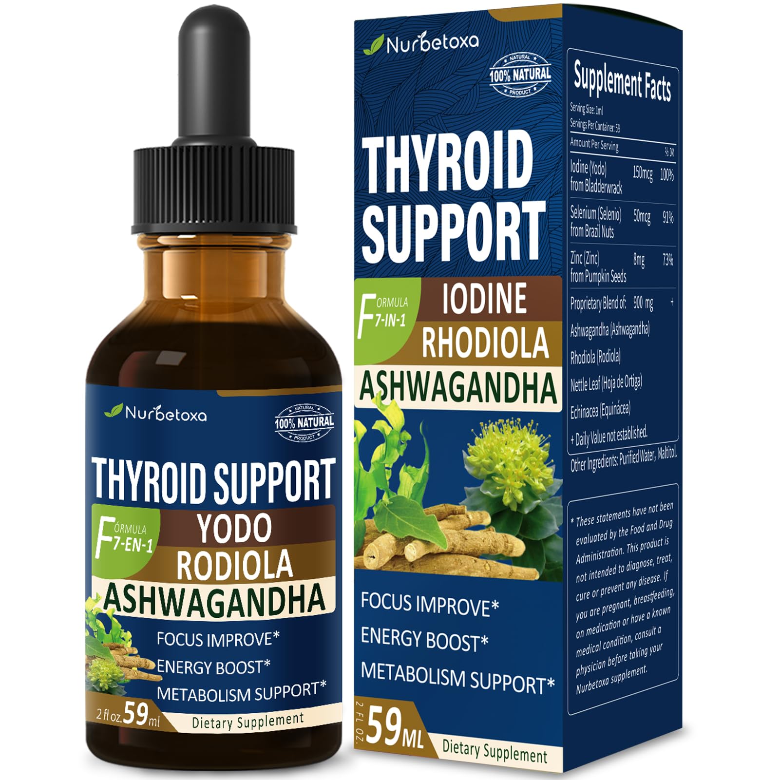 Thyroid Support Drops - Liquid Iodine Supplement