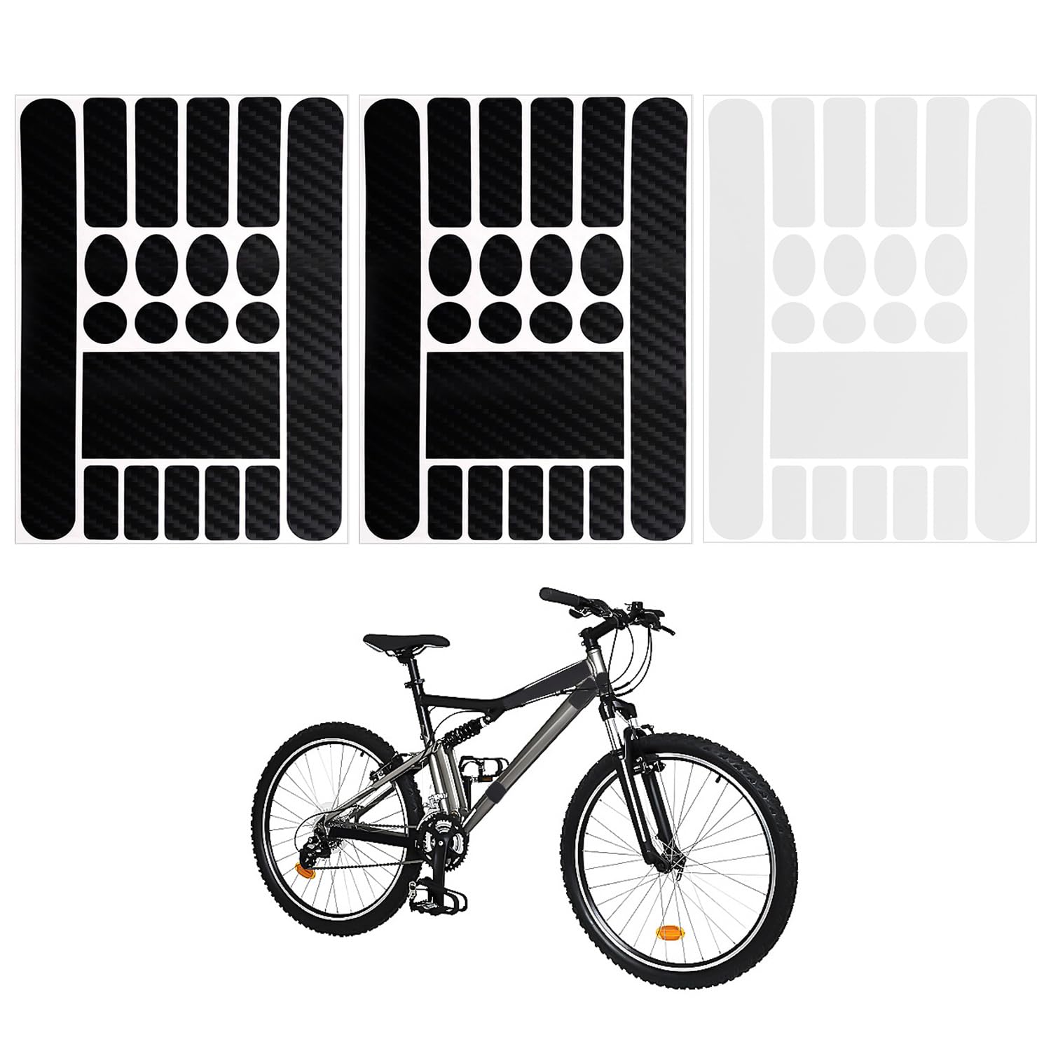 3 Ensembles De Films De Protection Contre Le Cadre De Vélo, Autocollant À Vélo Résistant Aux Rayures, Autocollant Imperméable, Accessoires De Vélo.