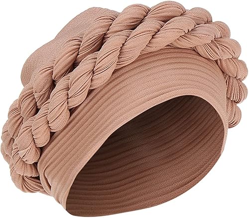 Miniatura 7 de Gorro de bufanda para mujer turbante para la cabeza y el pelo trenzado transpirable suave y transpirable
