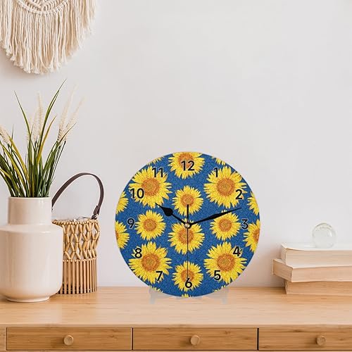 Miniatura 9 de Reloj de pared redondo decorativo con diseño de mariposa rosa de 12 pulgadas, moderno, funciona con pilas, para cocina, sala de estar, dormitorio,