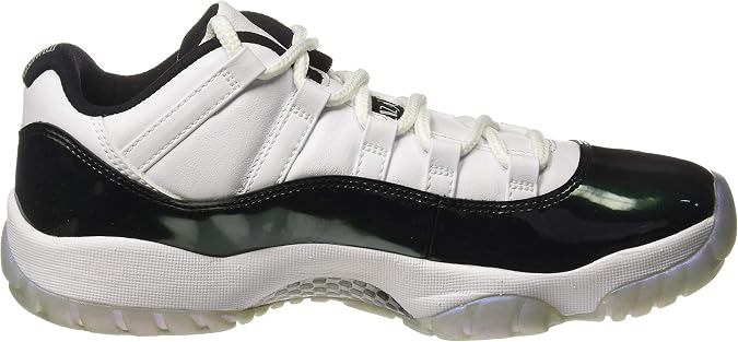Amazon.com: Jordan Air 11 Retro Bajo Zapatos De Baloncesto De Los Hombres  Blanco/Esmeralda Rise/Negro 528895-145 (12 D(M) US) : Ropa, Zapatos y  Joyería