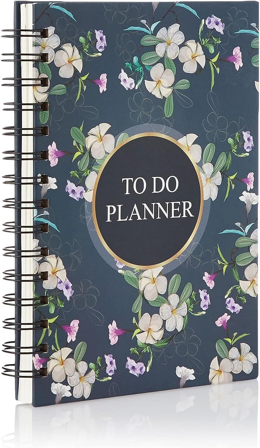 Amazon Brand - Solimo Daily Planner and Organizer, To Do List, Undated Hard Bound Planner, Laminated Covers, 150 Pages (To Do Planner)