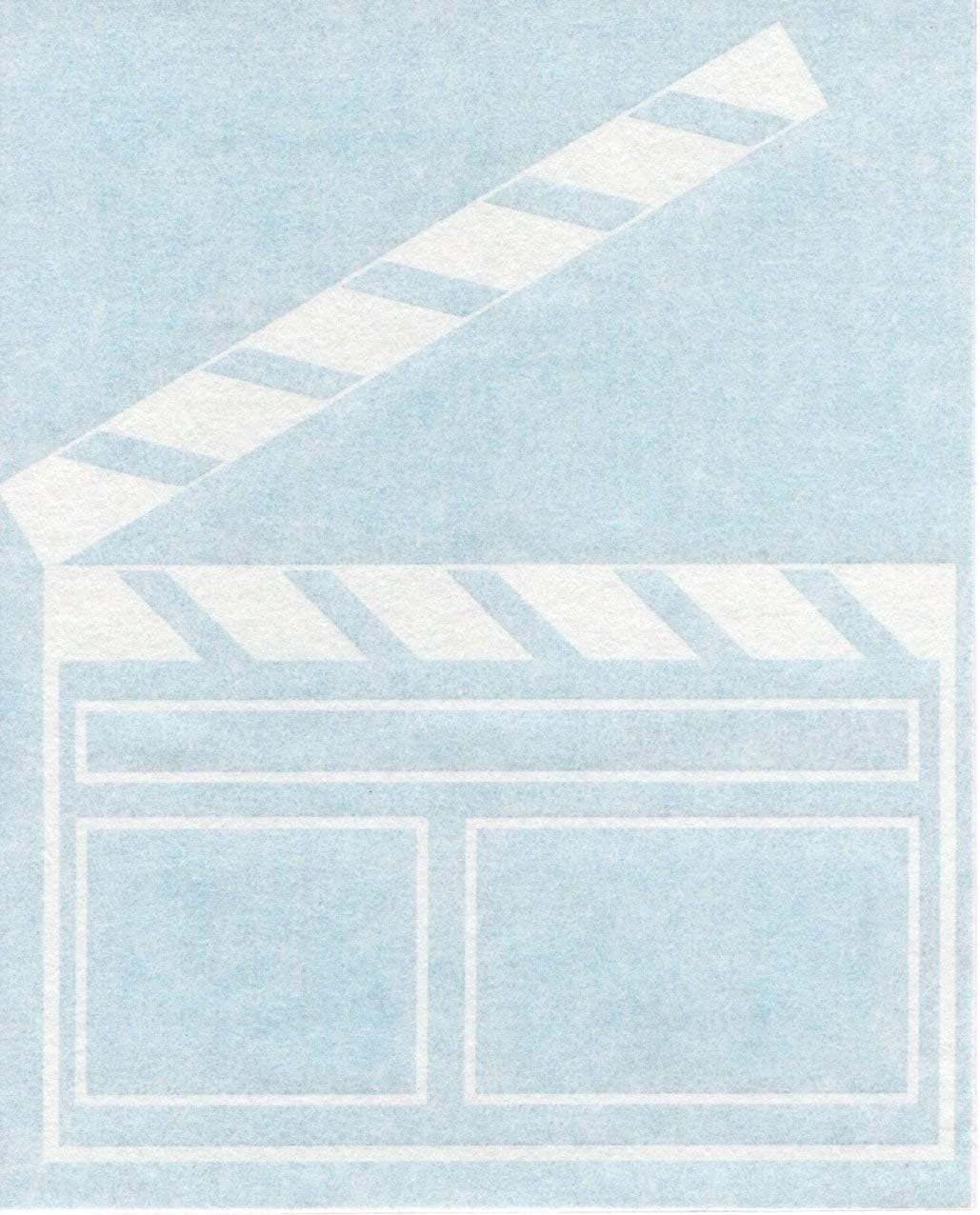 - Clapperboard - Clapper Clapboard Clacker Slate Slapperboard Filmmaking Film Director - Cars Trucks Moped Helmet Hard Hat Auto Automotive Craft Laptop Vinyl Decal Store Window Wall Sticker 10599