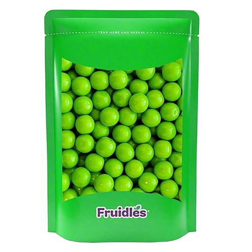 Miniatura 6 de Bolas de goma con sabor a frutas, golosinas de bufé de dulces, repuestos de tamaño de máquina, certificado Kosher Parve, 1 pulgada (manzana verde, 1