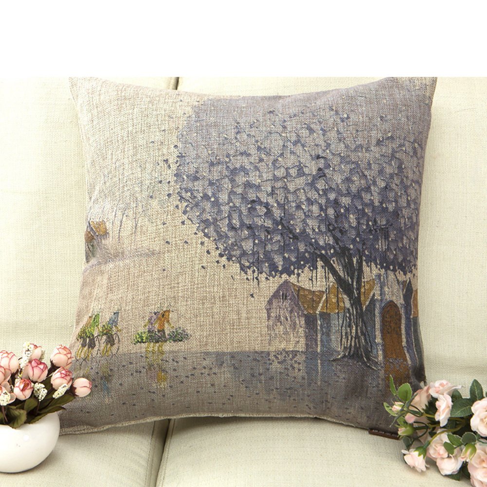 Plus couleur oreiller en coton VersionA coussin décoratif multicouleur 45x45cm