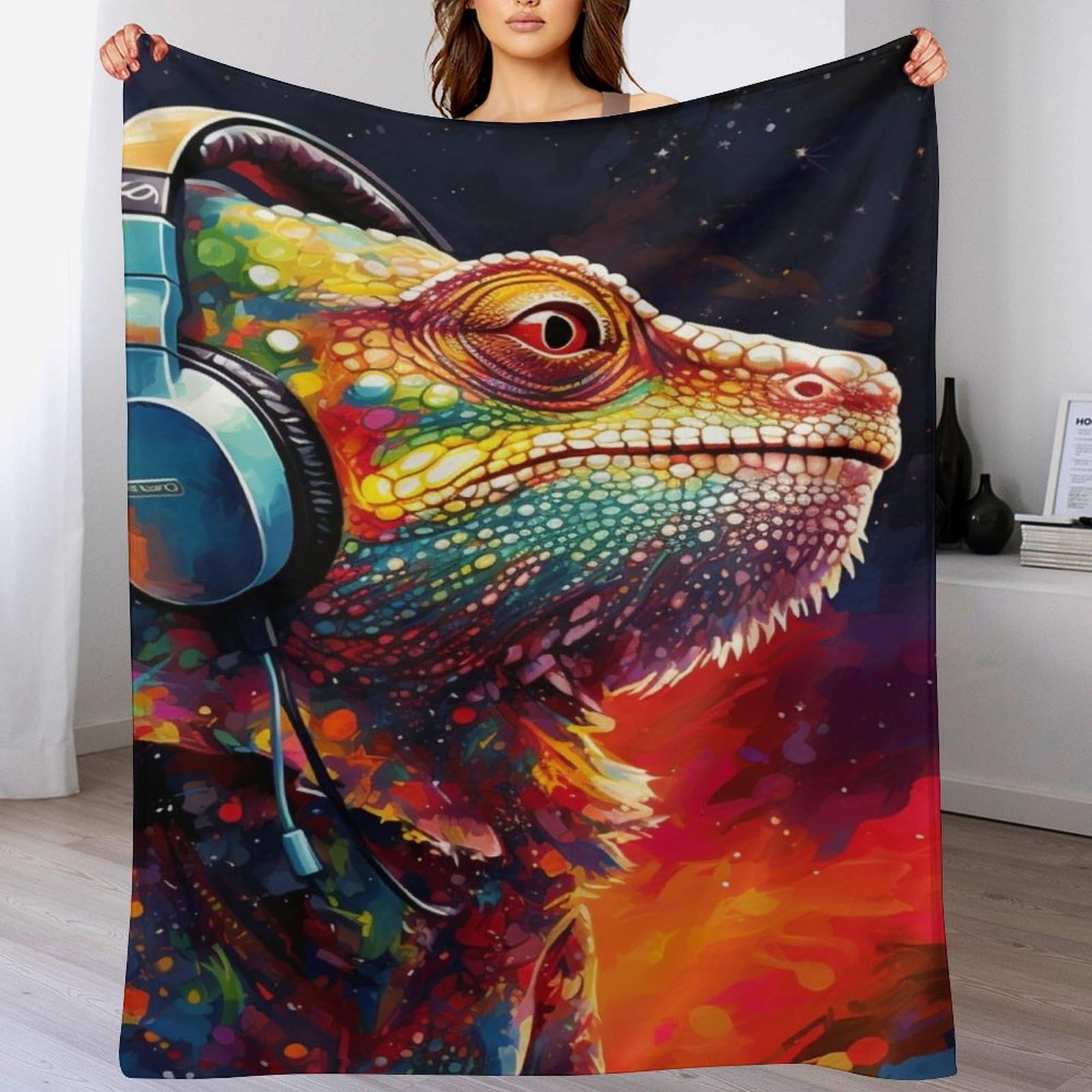 Couverture polaire caméléon grand plaid chaud et épais en flannel 180x200
