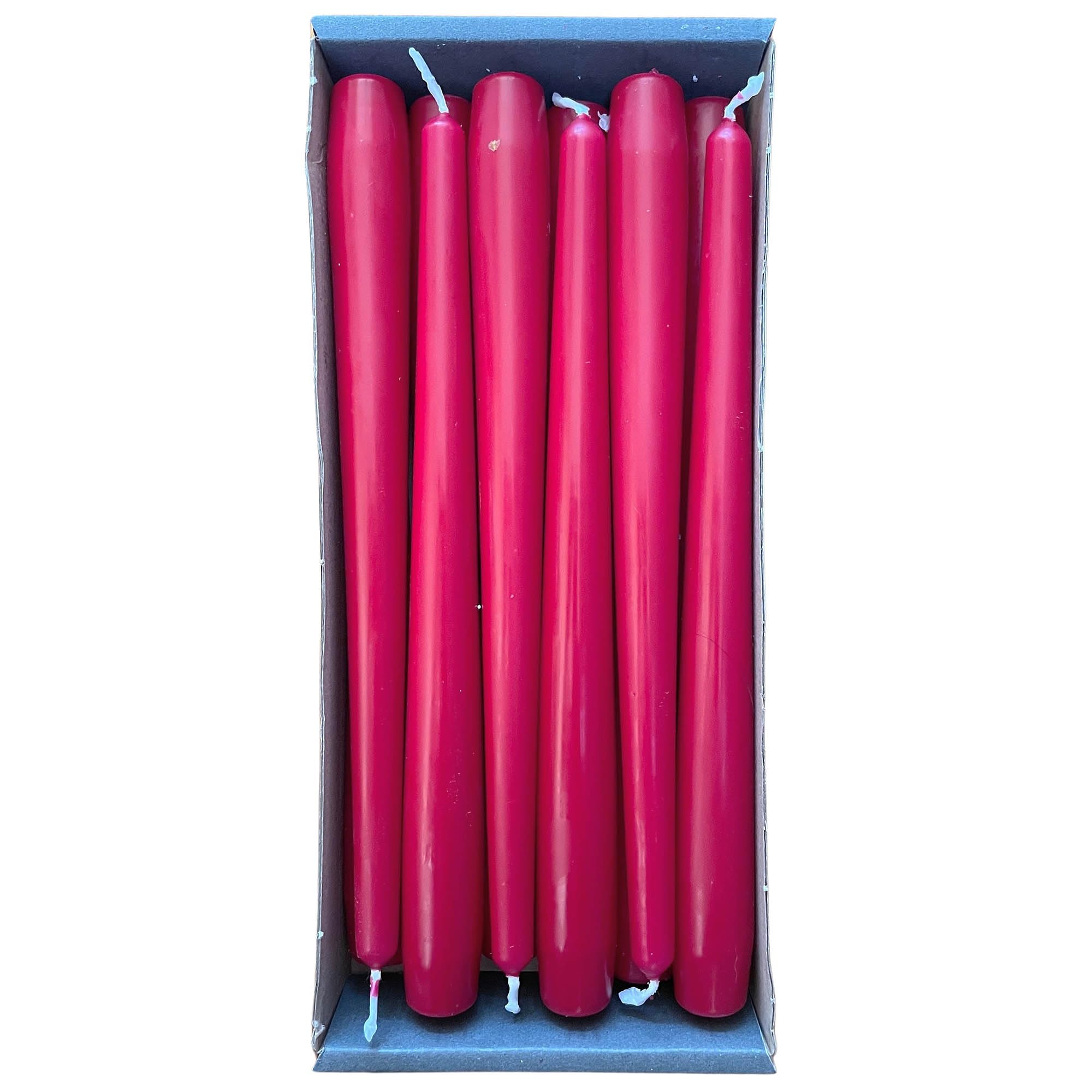 Nordring Tapered Candles 2.3 x 25 cm Carmine Red Pack of 12