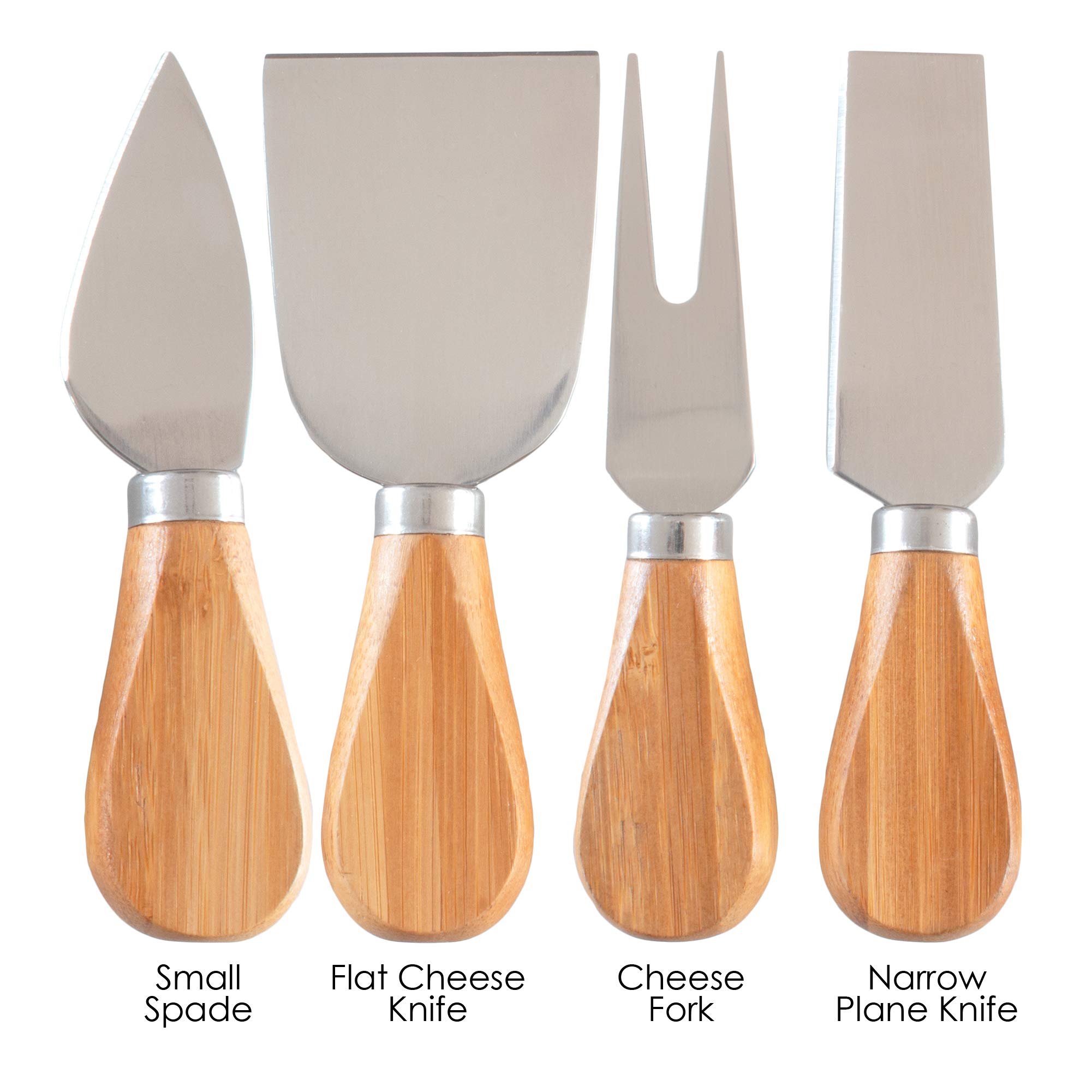 Amazon.com: Totally Bamboo 4-Piece Cheese Tool Set, Charcuterie