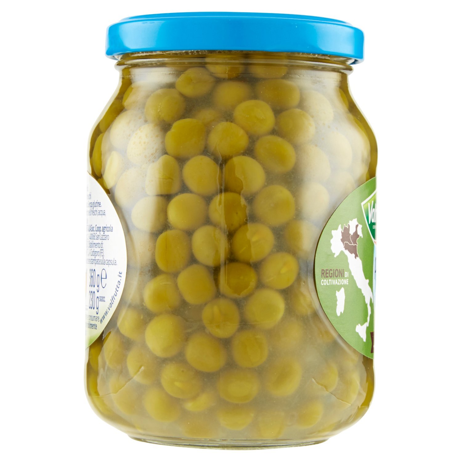 Valfrutta - Piselli Italiani, Medi - 12 pezzi da 360 g [4320 g]
