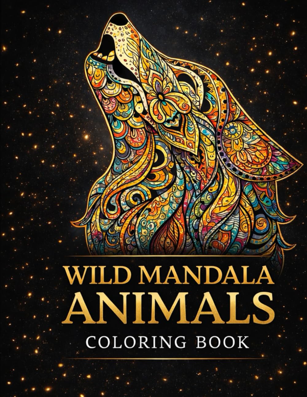 Wild Mandala Animals Coloring Book: 20 Intricate Animal Mandala Designs for Relaxation and Stress Relief | Detailed Adult Coloring Book
