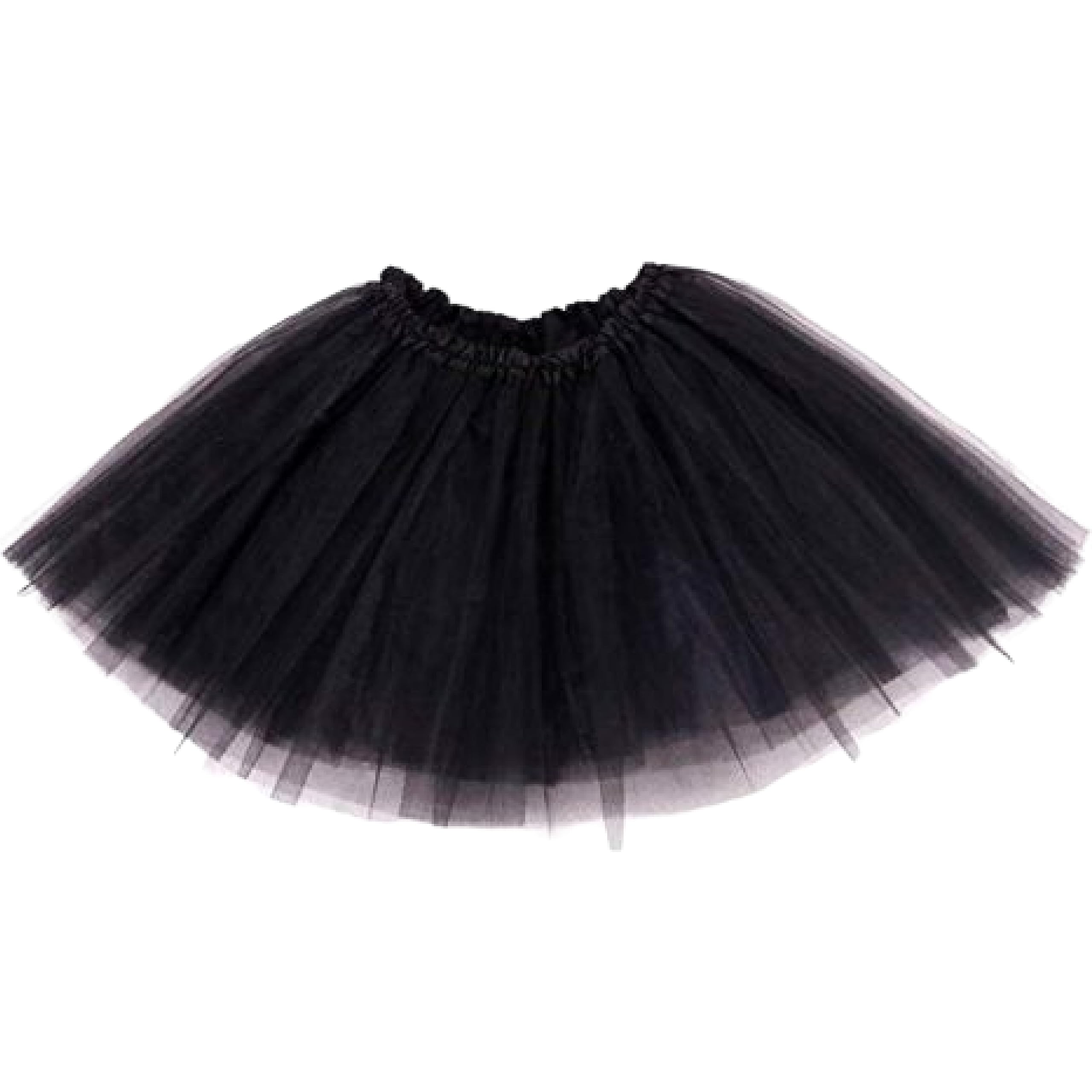 Lizzy Kids 3-Layered Tutu Skirt for Girls – Fancy Dress, Ballet, Dance, Halloween Costume | Soft Tulle Fabric with Elastic Waistband (UK, Age, 9 Years, 10 Years, Regular, Black)
