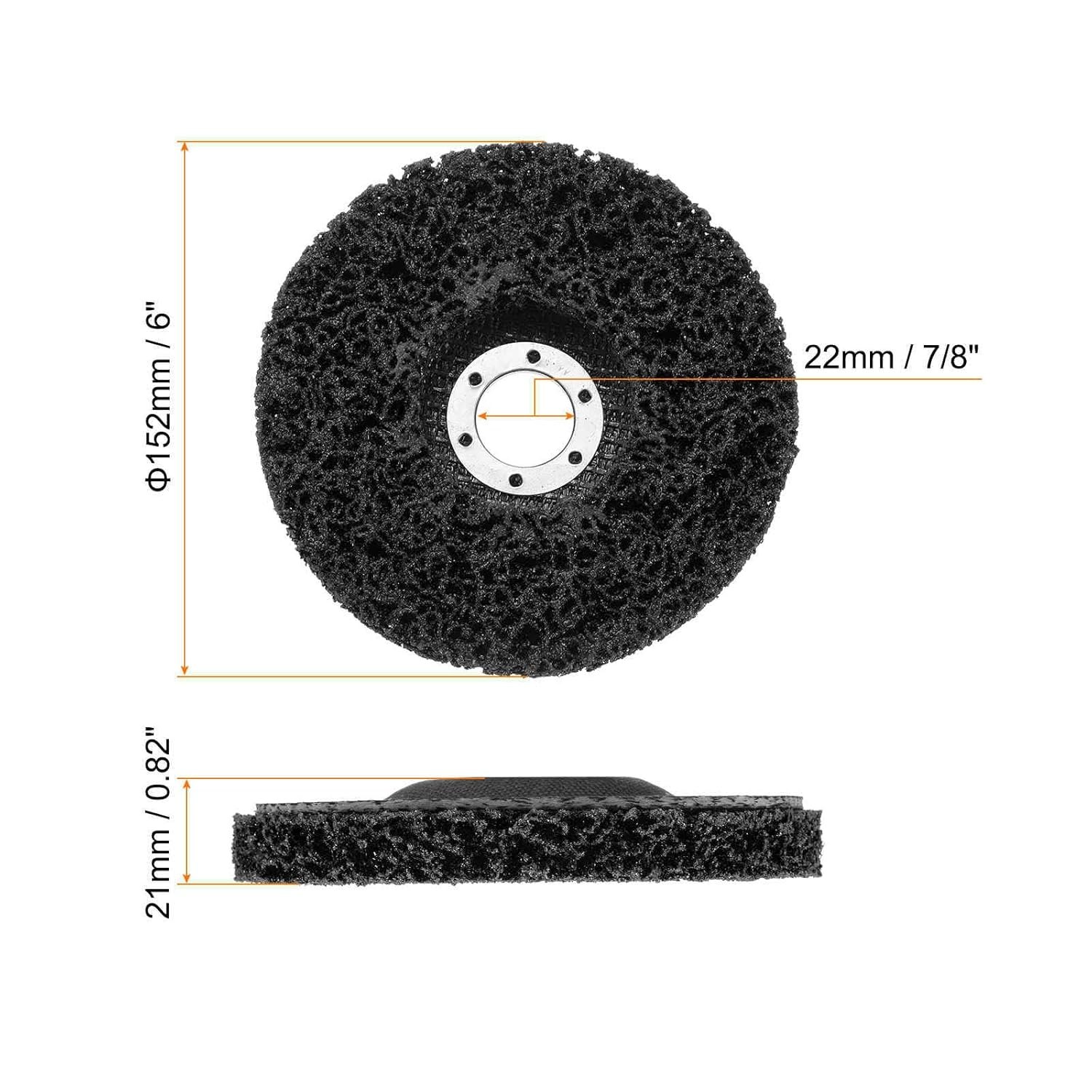 HARFINGTON 10pcs Strip Disc Stripping Wheels 6" x 7/8" Stripping Discs Wheel for Angle Grinder Clean and Remove Paint Coating Rust Welds Oxidation, Black