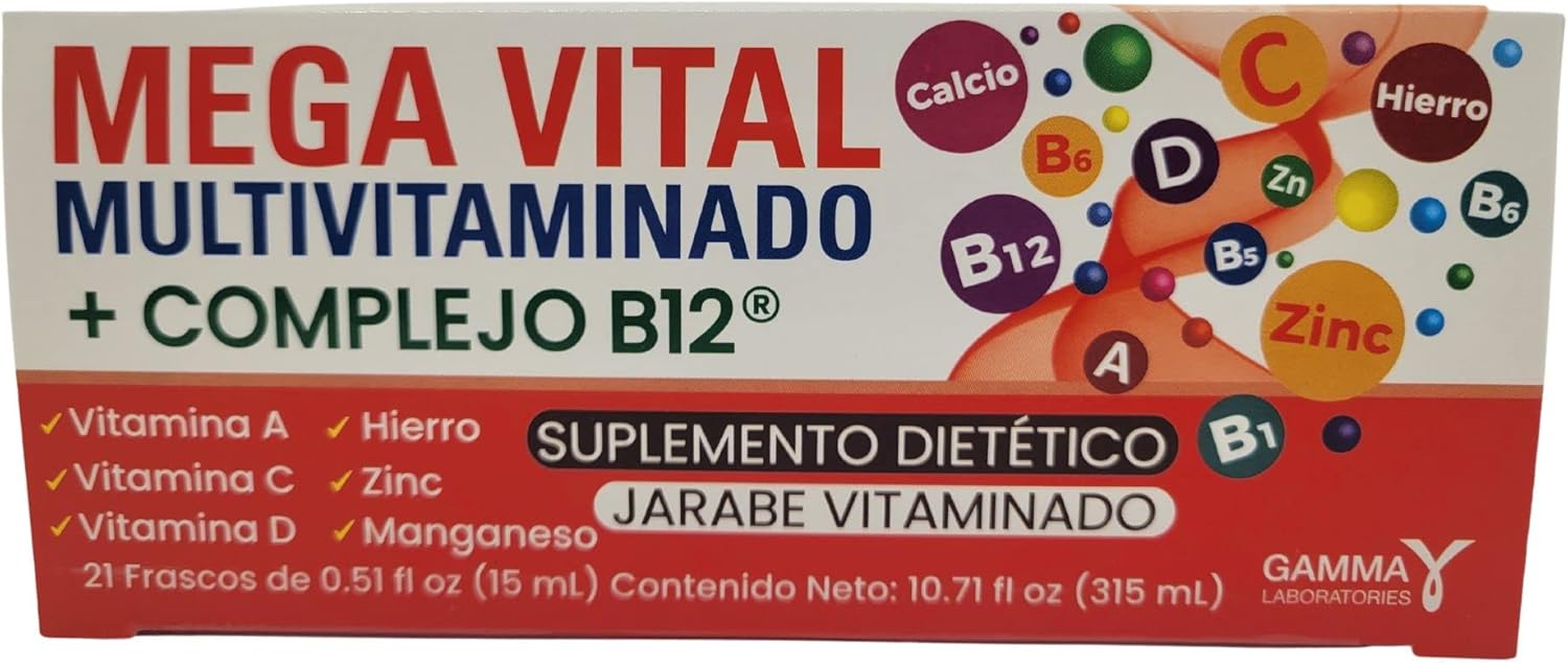 Mega Vital Multivitaminado + complejo B12 y suplemento dietetico