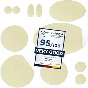aZengear Repair Patches for Jackets, Tent, Shoe Toe, Air Mattress, Inflatables, PVC Gear - Waterproof, Self-Adhesive, Tear-Cold-Heat-Resistant, Puffer (11 Pcs, Light Beige Off White)