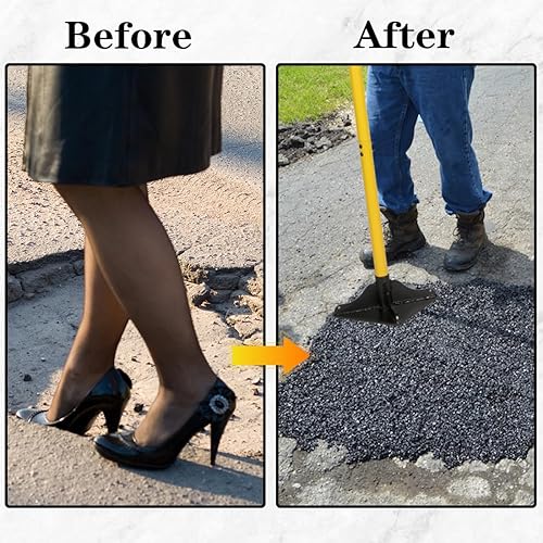 Miniatura 3 de Herramienta de jardinería de acero con mango de acero de 48 pulgadas, manipulador de jardín de 8 x 8 pulgadas con agarre de goma para ahorrar