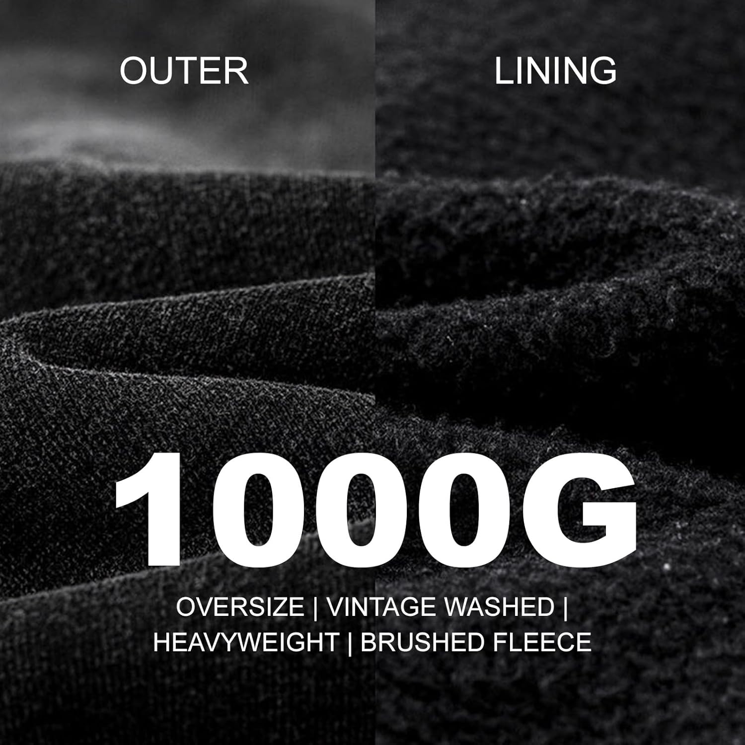 Heavyweight Fleece Oversized Hoodie for Men and Women, Vintage Acid Wash Pullover Sweatshirt - Image 2