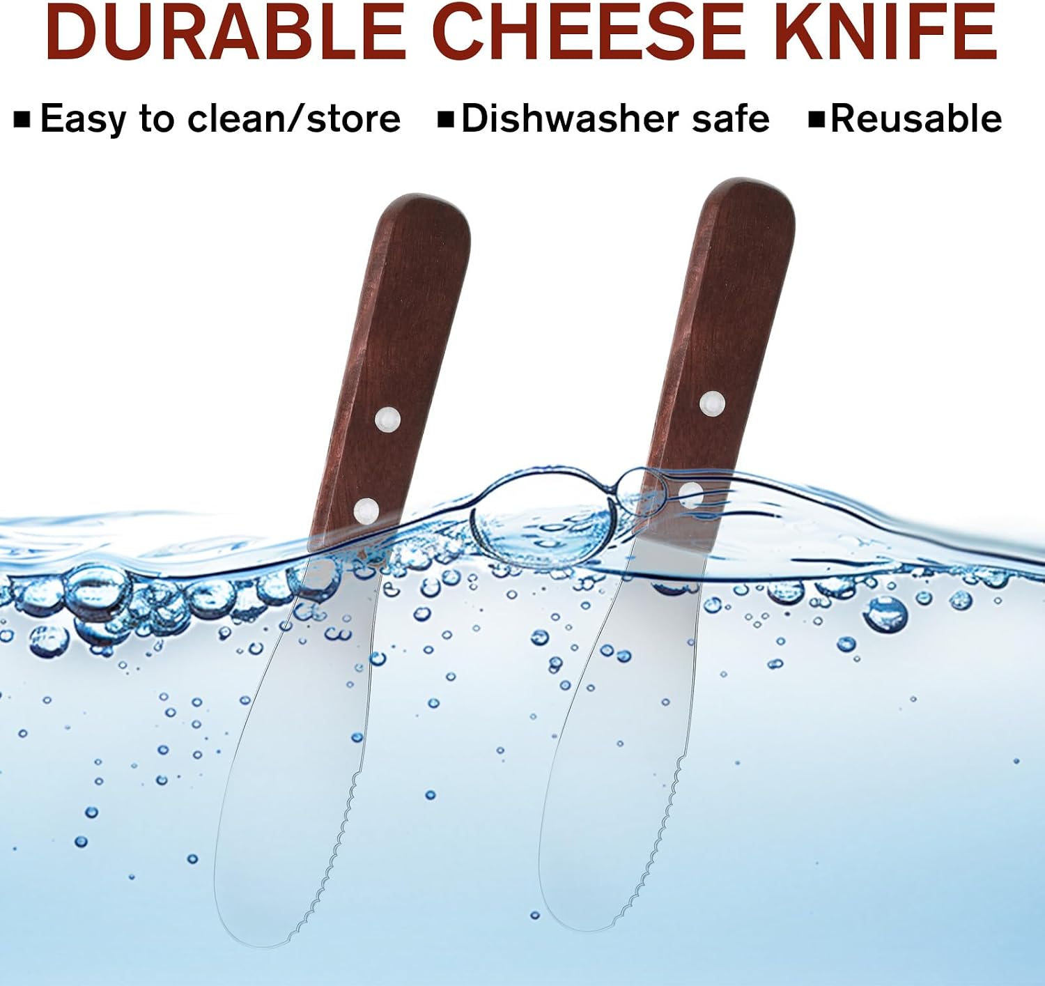 2 Pack Butter Knife Spreader, 7.48 Inch Stainless Steel Cheese Spreader