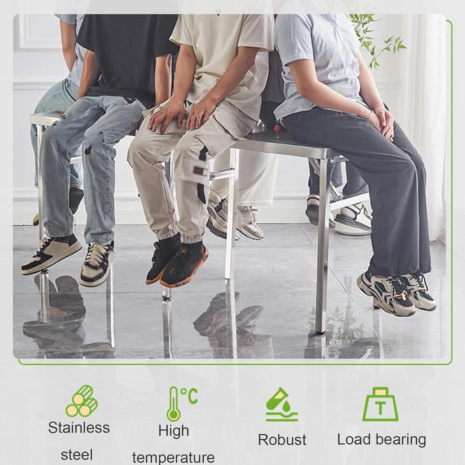 Stainless Steel Folding Table Outdoor Folding Workbench Commercial Home Prep Table Barbecue Table Sturdy Metal Table(70.9 * 19.7 * 29.5in)