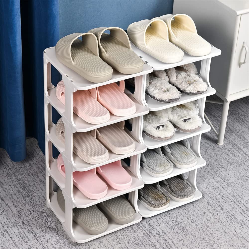 Amazon｜シューズラック 靴箱 靴棚 下駄箱 シューズ収納ラック 5段 幅