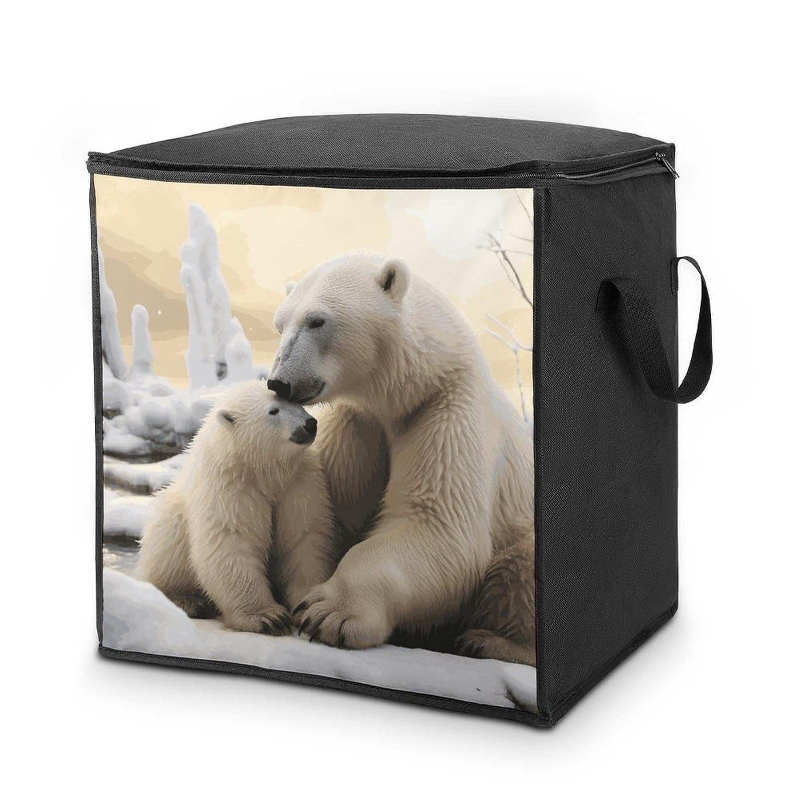 Sac de rangement pour courtepointe ours polaire pour libérer de l'espace dans vos placards