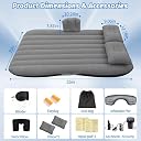 MOTOVIXA Car Air Mattress Back Seat Inflatable Bed with Electric Air Pump, Pillows, Neck Support, Eye Mask and Earplugs (Gray) gallery image
