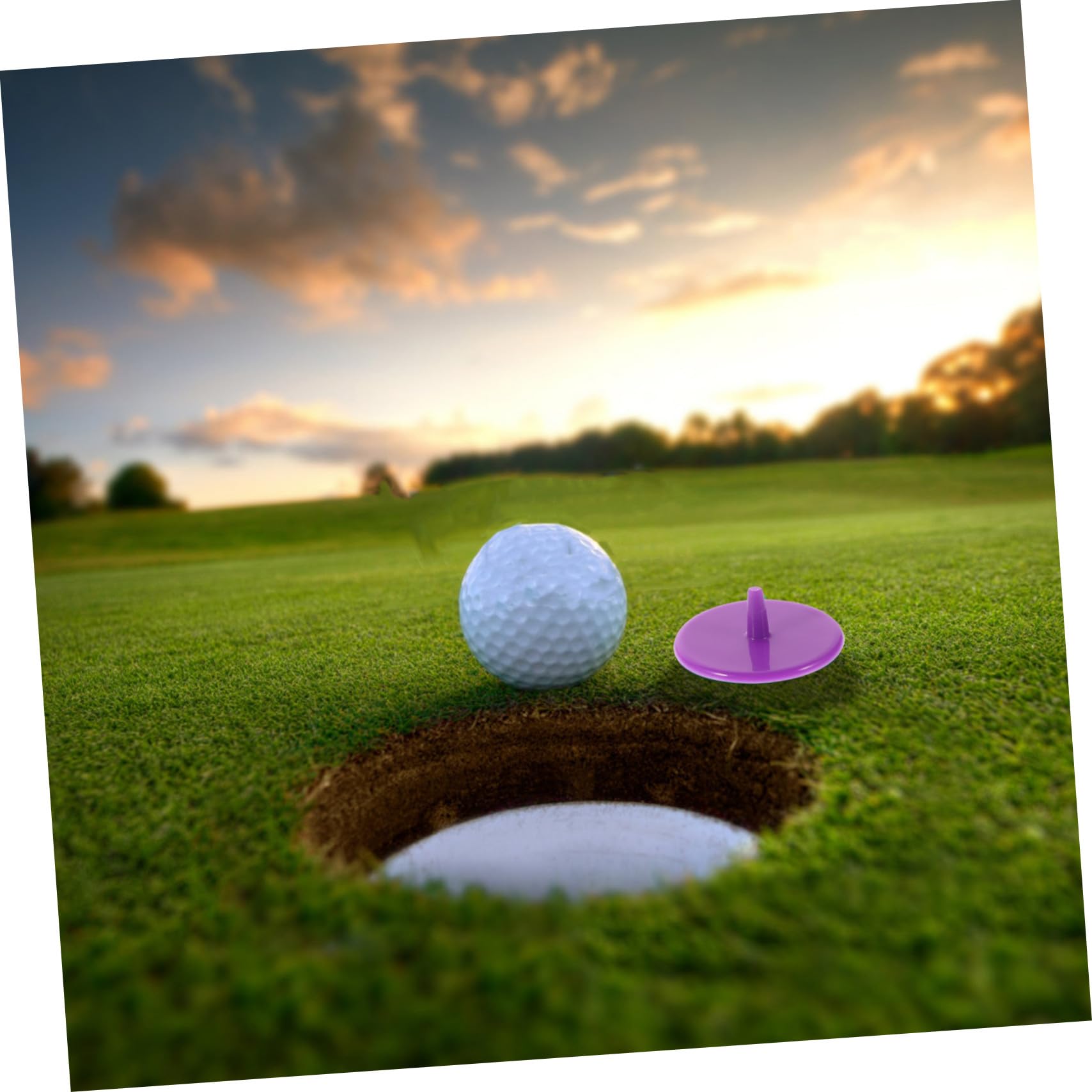 Golfball Positionsmarker Rund, 100 Stück aus Kunststoff | Low Friction, Verschleißfest, für Präzise Lagekennzeichnung Beim Spiel Zufällige Farbe