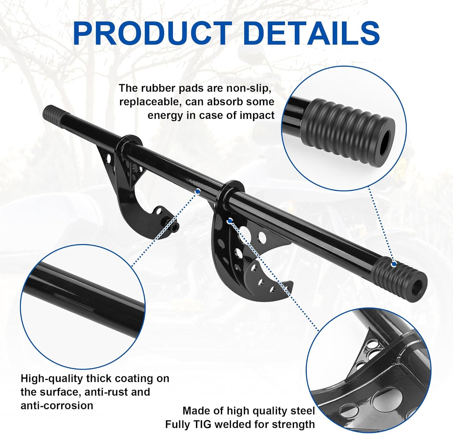 Front Highway Foot Pegs Crash Bar for Harley Softail Street Bob, Low Rider S/ST 2018-2025, Engine Guard Stunt Cage
