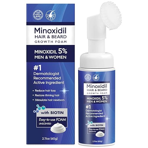 Espuma de Minoxidil 5% para Hombres y Mujeres, Espuma de Minoxidil 5% para Hombres, Minoxidil para el Crecimiento del Cabello de Mujeres (60ML)