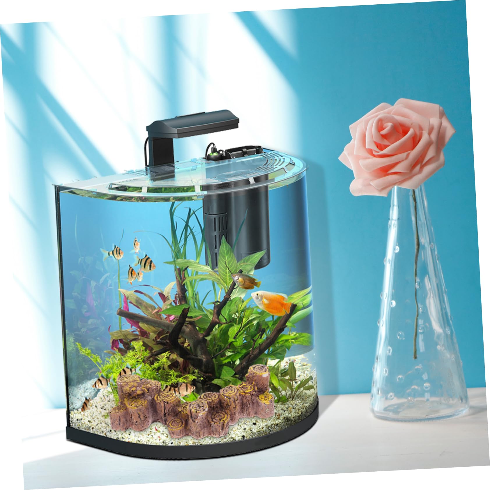 Amazon.co.jp: VILLFUL 1個 模擬レジン杭 テラリウム流木 フェイク