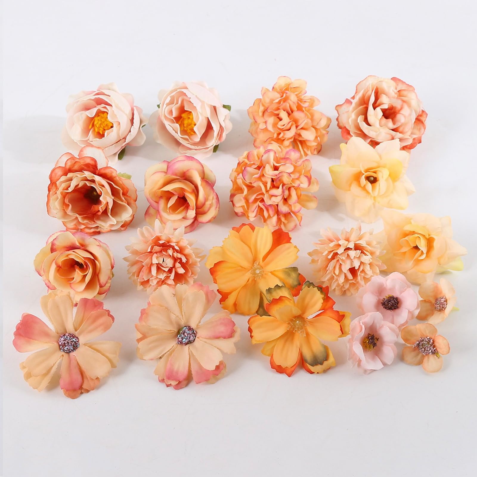 WEEN 40 pcs of Exquisite DIY Artificial Flower Bouquet Kit - Vibrant Blooms, Aartificial Silk rose poeny heads，Perfect for DIY, ITA bags, Home Decor, Weddings, birthday and Events