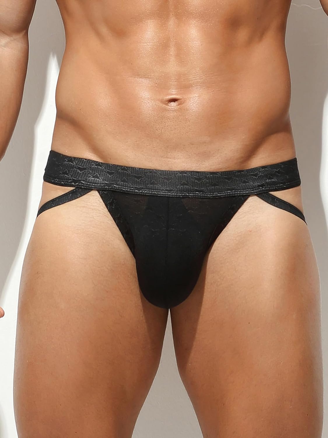 KAREN SPACE Mens Sexy Underwear Lace Jock Straps for Men Athletic Supporter Underwear