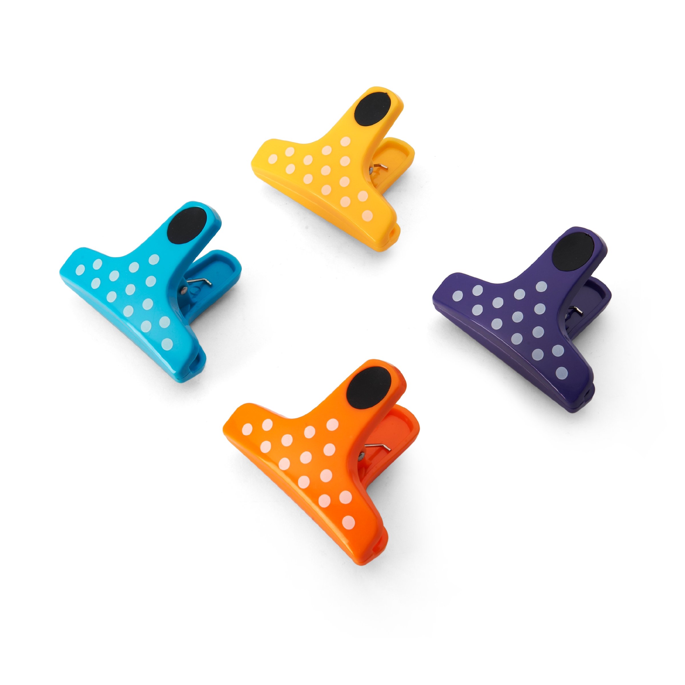 Kizmos T-Shaped Polka Dot Bag Clips (Set of 4)