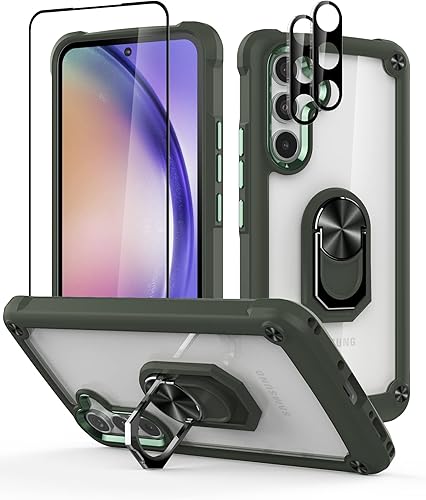 Funio Funda invisible para Samsung Galaxy A54 5G con protector de pantalla, 1 unidad y protector de lente de cámara, 2 piezas de parte trasera dura Funio Funda invisible para Samsung Galaxy A54 5G con protector de pantalla, 1 unidad y protector de lente de cámara, 2 piezas de parte trasera dura