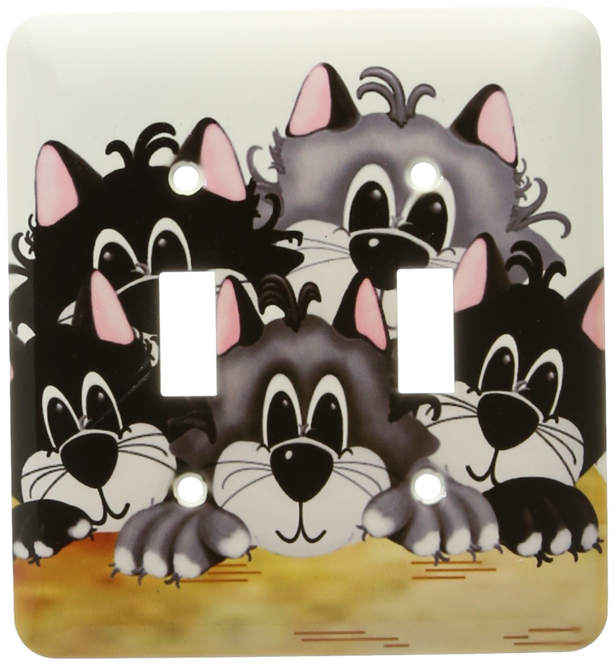 Boîte de chats double interrupteur à bascule pour décorer une chambre de chatons