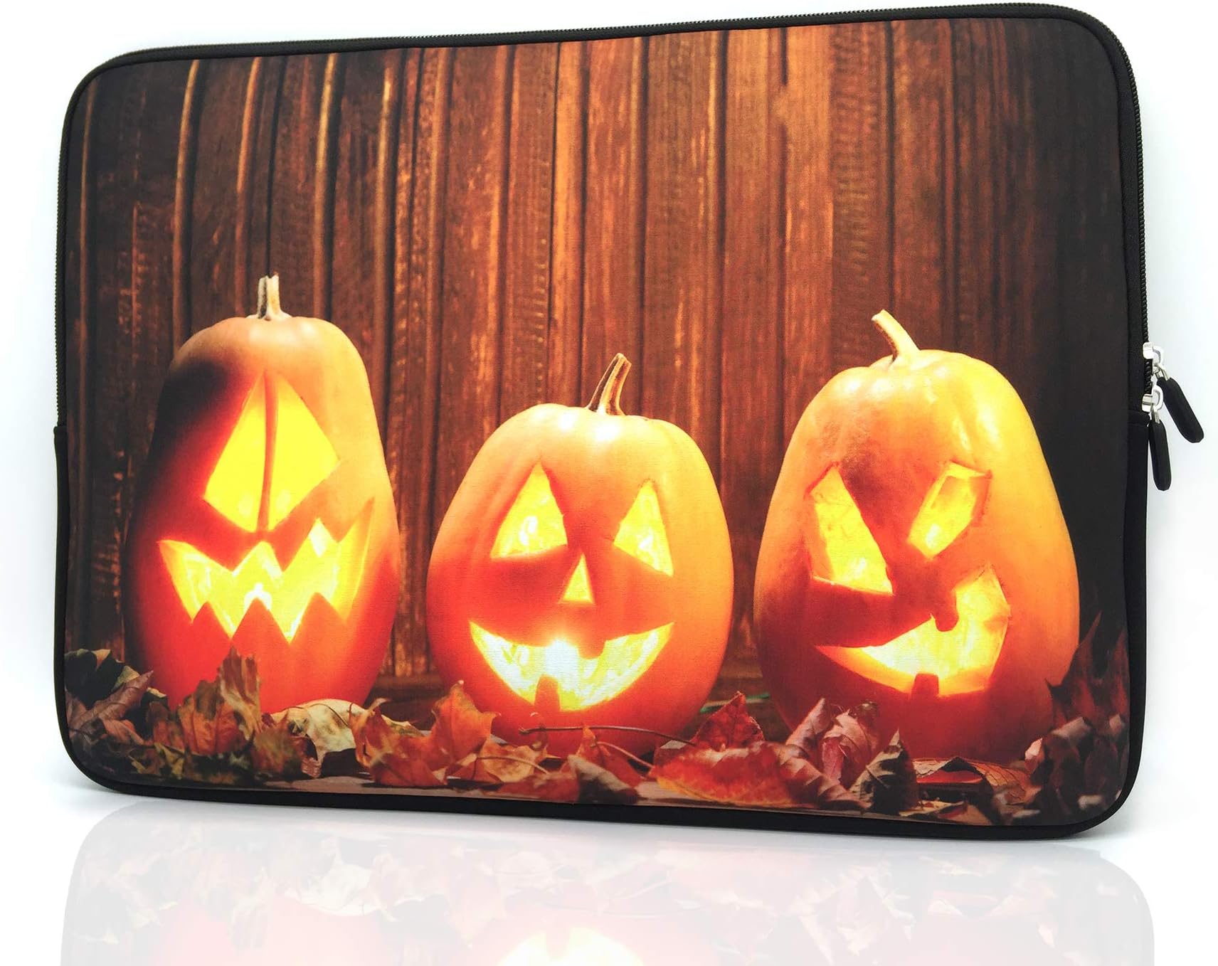 15-Inch to 15.6-Inch Neoprene Laptop Sleeve Case for 15 15.4 15.6" Inch ACER/DELL/ASUS/HP/Lenovo/Sony/Samsung/Toshiba (15-15.6 Inch, Pumpkin Lantern)