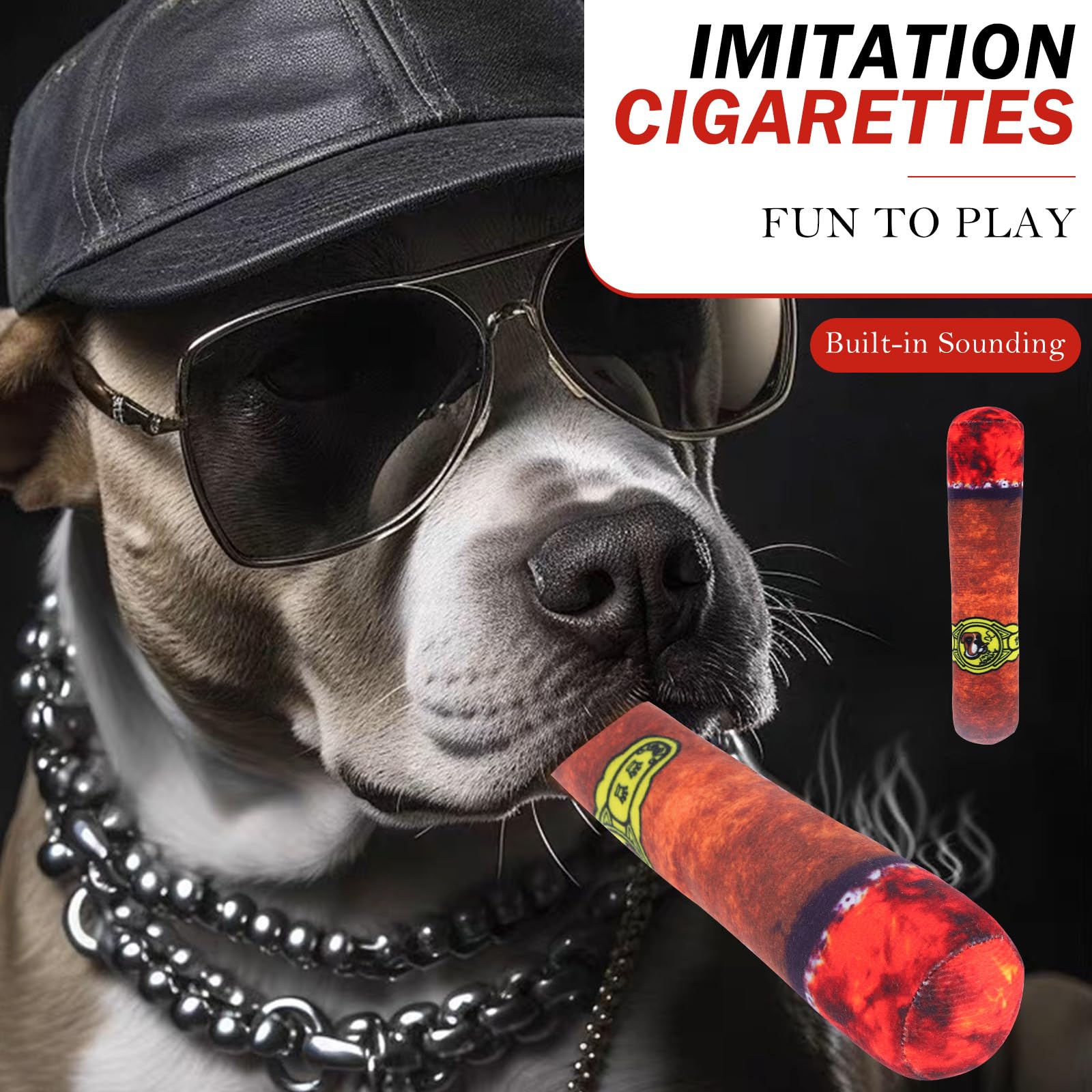 Giocattolo Per Cani A Forma Di Sigaretta - Cigolante E Resistente, Per Mordere E Giocare - Foto 11