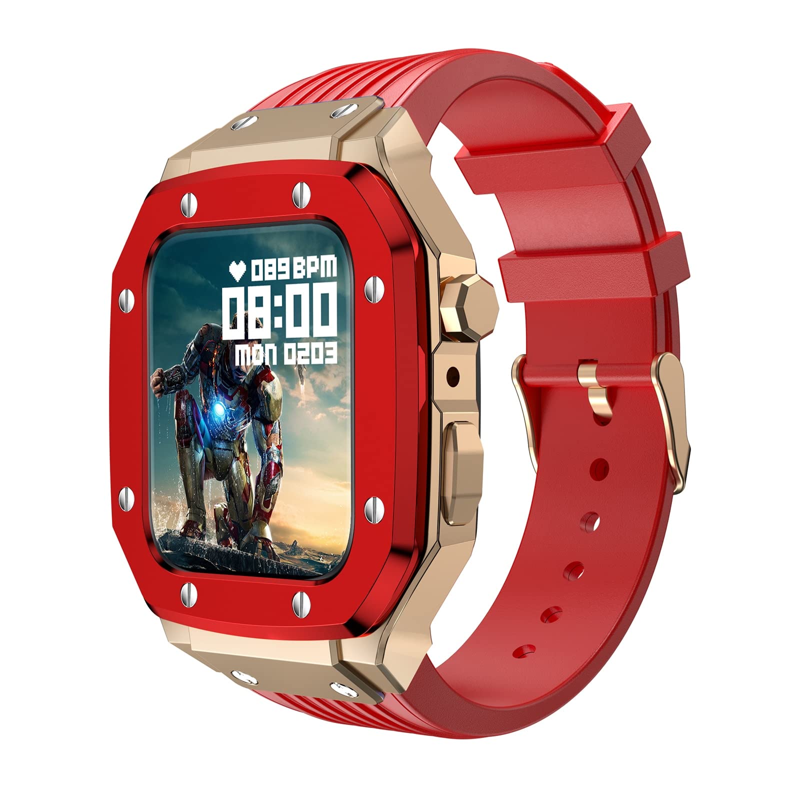 Kit de modification luxe en acier inoxydable pour bracelet iWatch 45mm