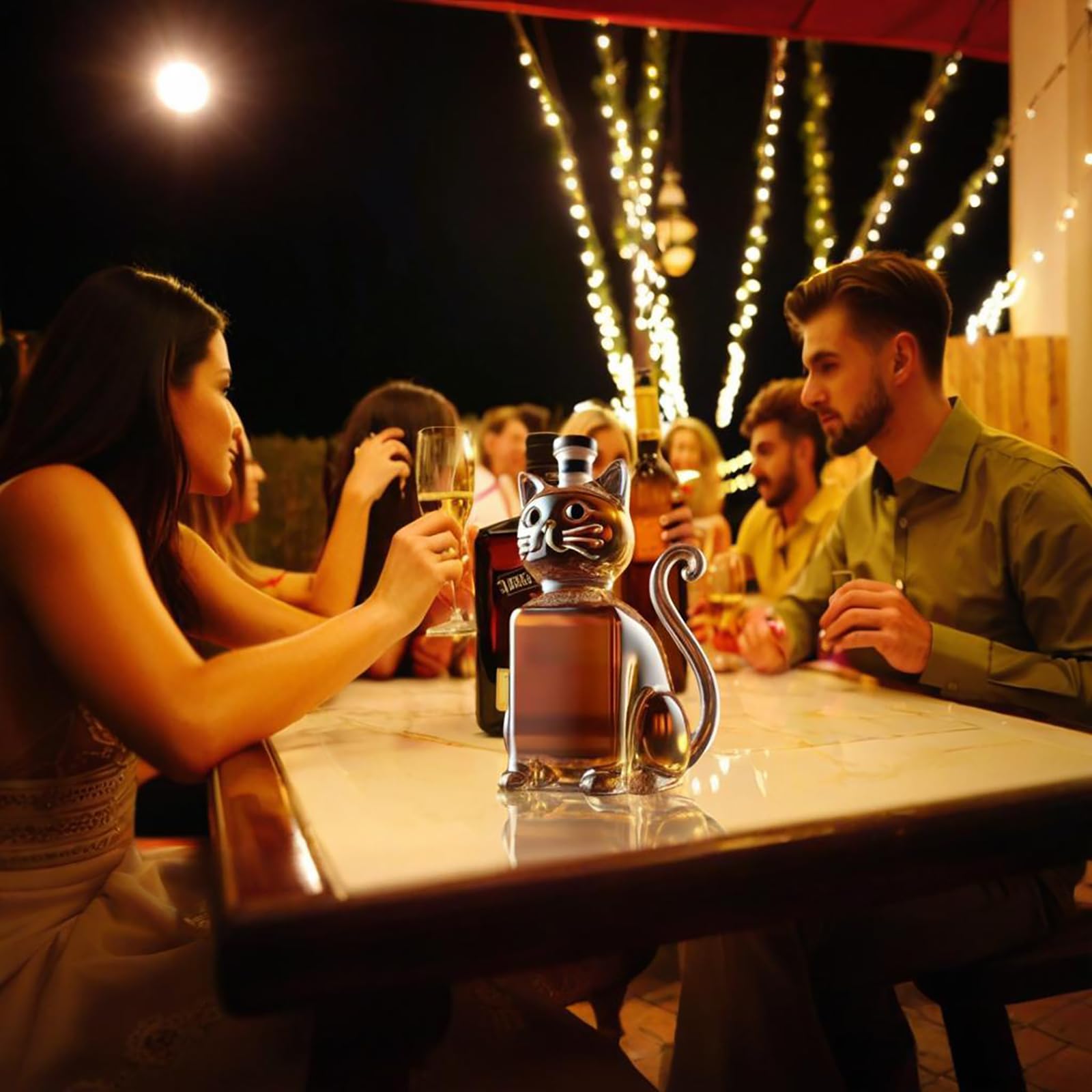 Amazon.com | Cat Whiskey Bottle, Funny Whiskey Cat Glass Decanter