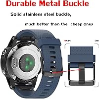 Vista 23 de ANCOOL - Correa para Garmin Fenix 5S, de ajuste fácil, de silicona suave de 20 mm de ancho, correa de reloj para Fenix 5S