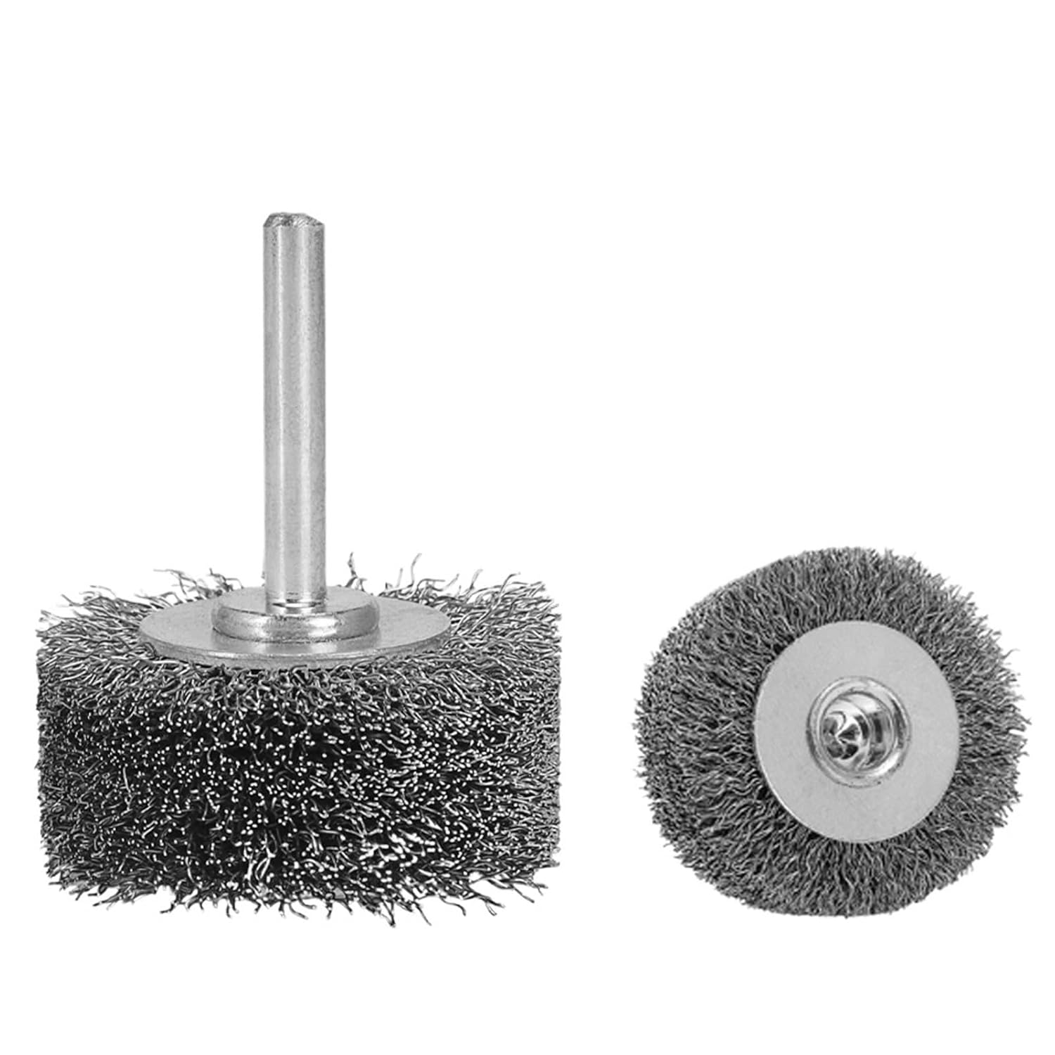50mm Wire Brush Wheel 2" Stainless Steel Polishing Brush 6mm Shank Rotary Tool for Metal Wood Deburring Abrasive Brush 1pc