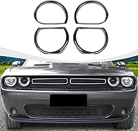 Vista 11 de Cubierta de lámpara de faro delantero para accesorios Challenger, cubierta de biseles de faros delanteros, decoración de luz exterior para Dodge