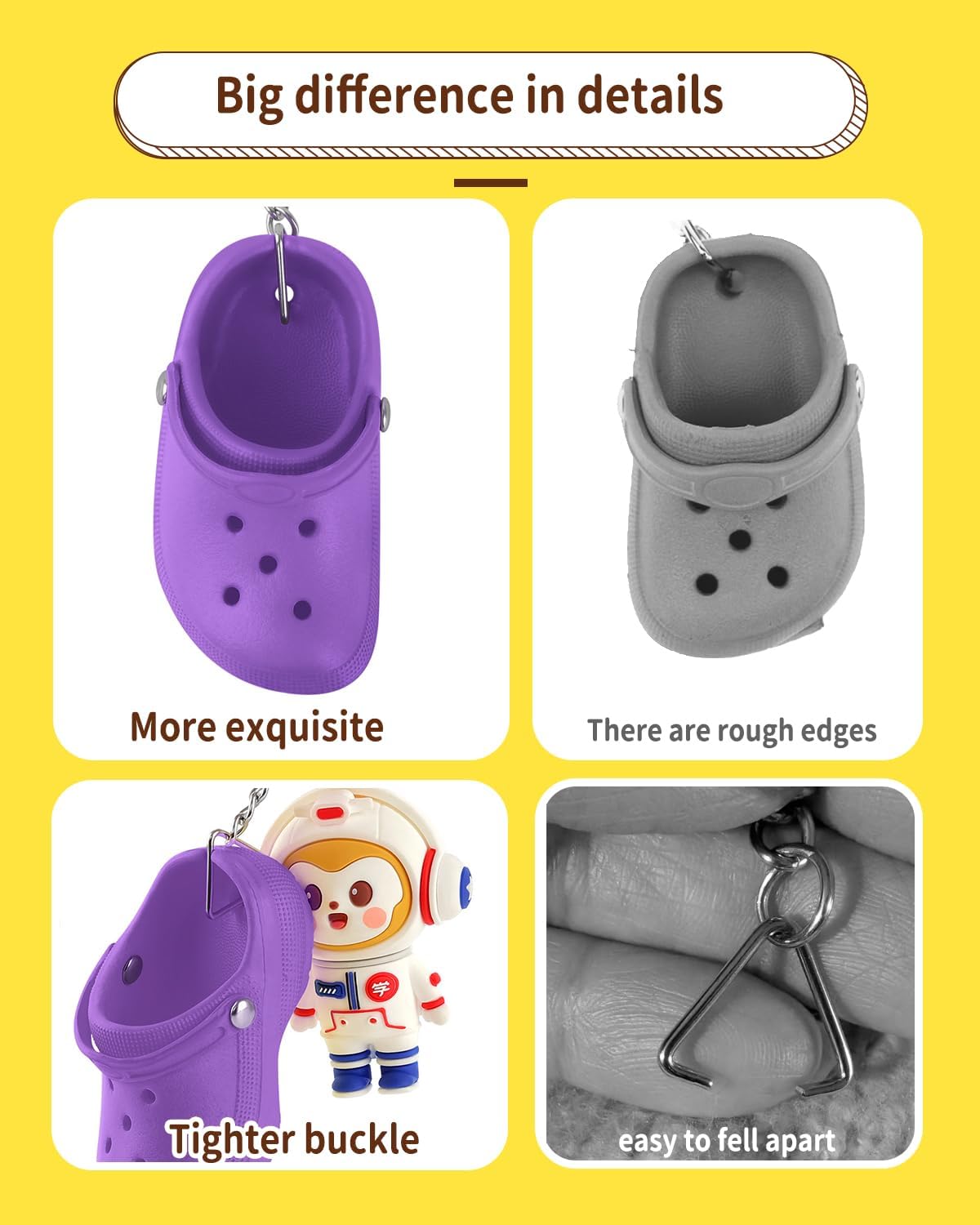 2pcs Cute Shoe Keychains for Women Men Kids Party Favors, Mini Birthday Gifts of Key Chains Car Handbag Backpack